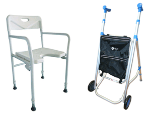 Geriatricarea silla de ducha Bolsa para caminador Easy Way Healthcare