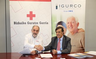 Firma acuerdo Cruz Roja Bizkaia e Igurco